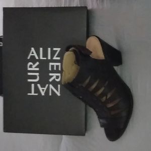 Naturalizer black peep toe bootie/ sandals